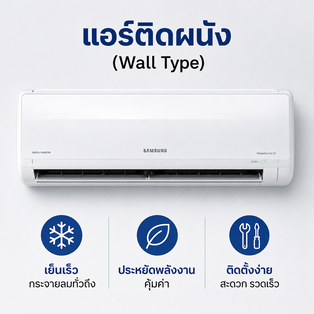 บริการแอร์ติดผนัง Wall Type